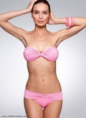 Candy Pink Preformed Bandeau Top Swimsuit